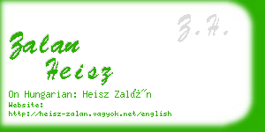 zalan heisz business card